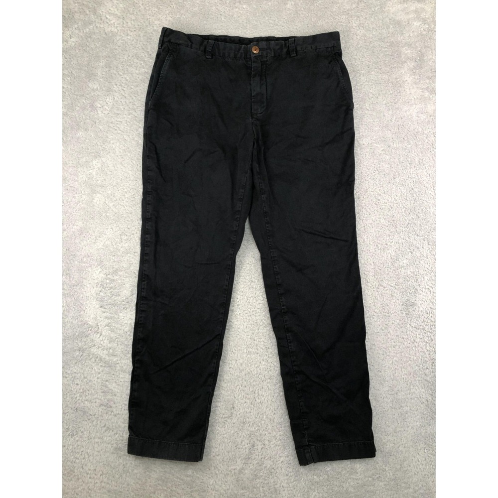 Brook Brothers Red Fleece Pants Mens 35x29 (Tag 35x30) Navy Blue Chino
